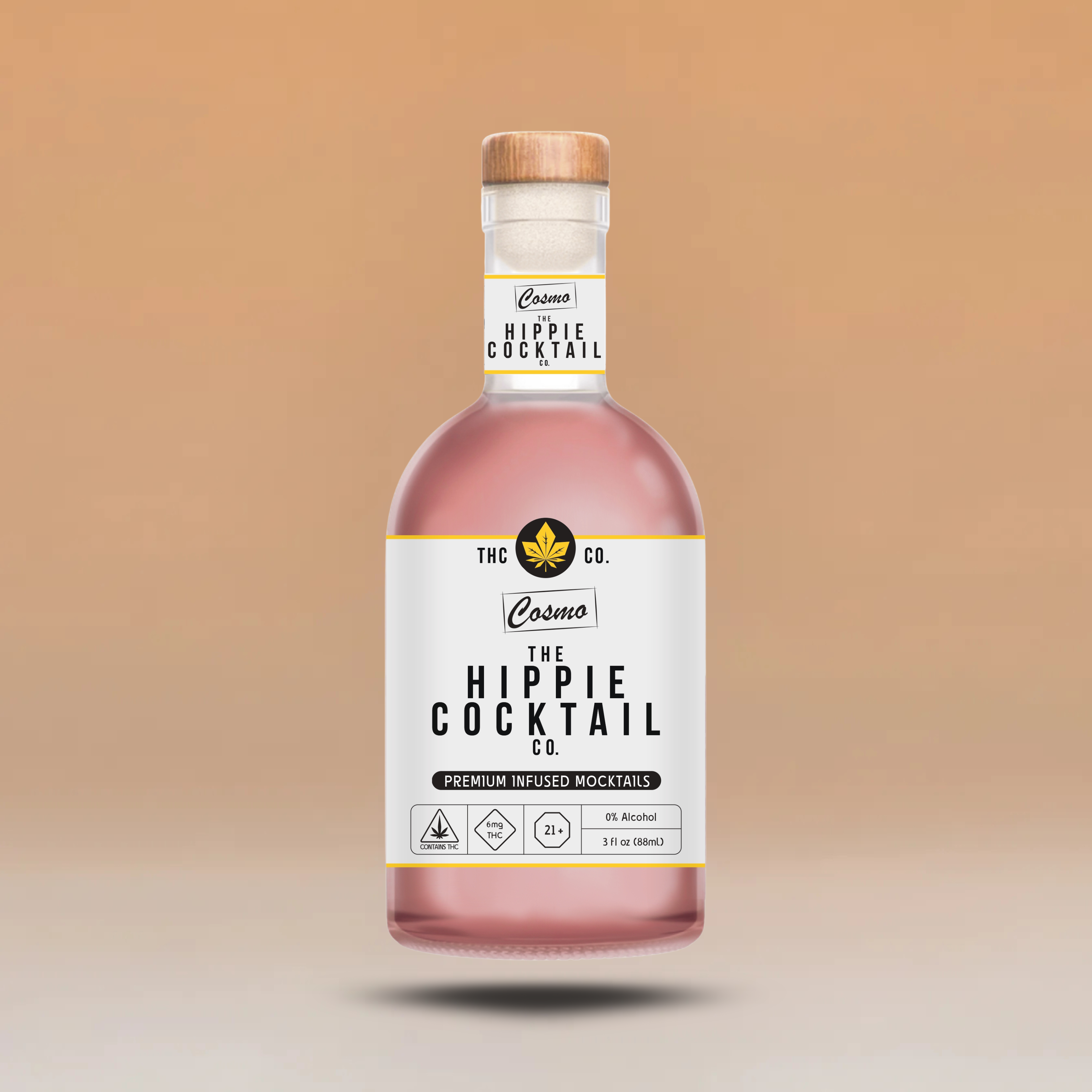 Cosmopolitan - THC-Infused Mocktail by The Hippie Cocktail