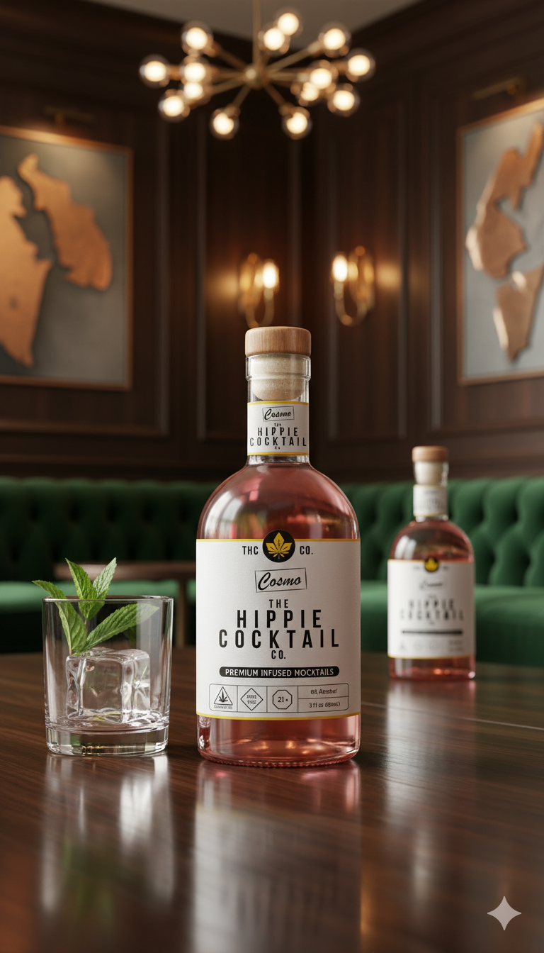 Cosmopolitan - THC-Infused Mocktail by The Hippie Cocktail